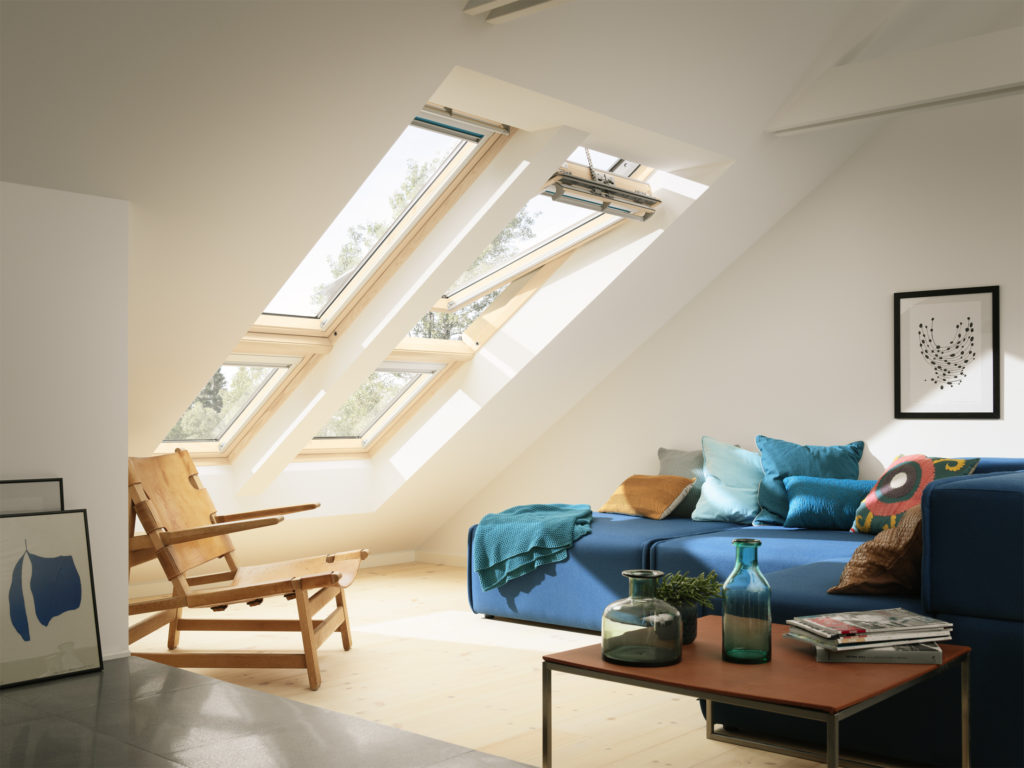 Dachfenster sorgen für Licht von allen Seiten